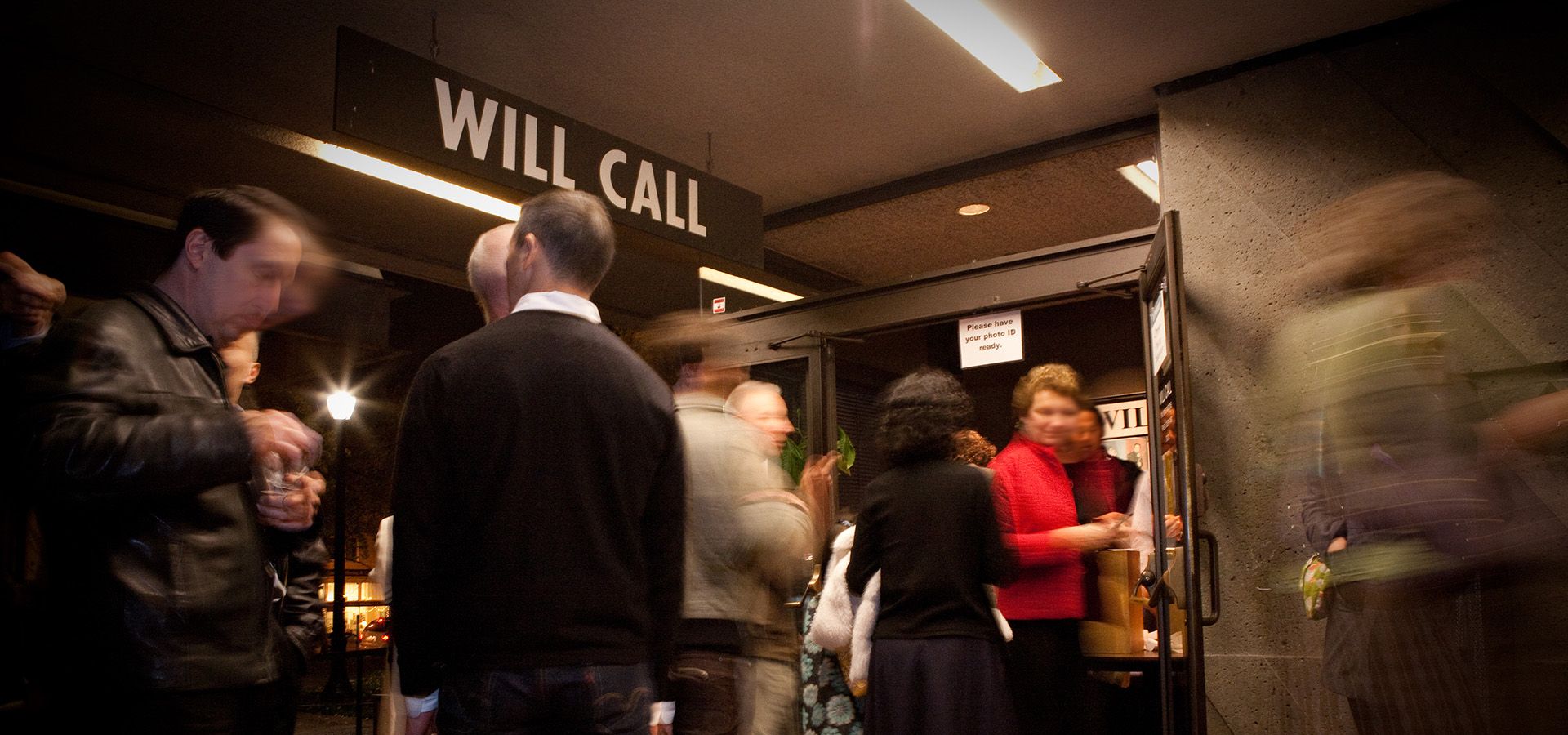 People in front will-call at Zellerbach Hall