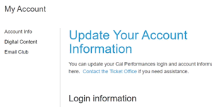 Login to Cal Performances Account Access Digital Content
