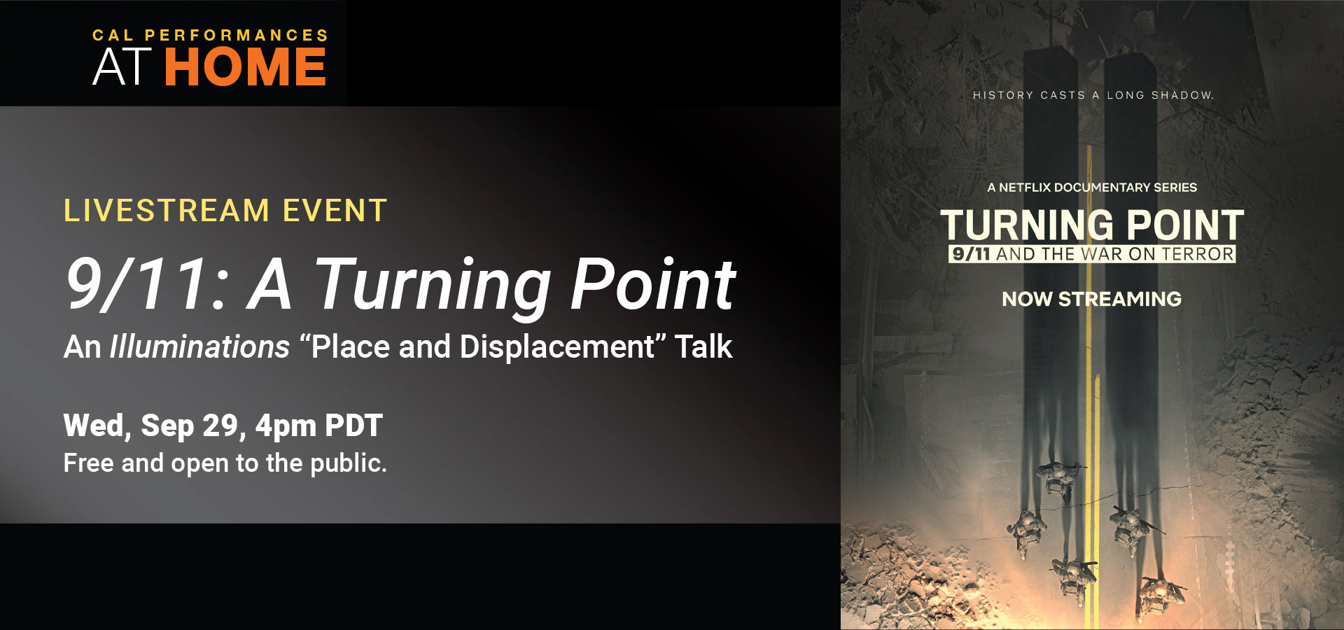 Livestream Event: 9/11: A Turning Point. Sept 29, 4pm PST