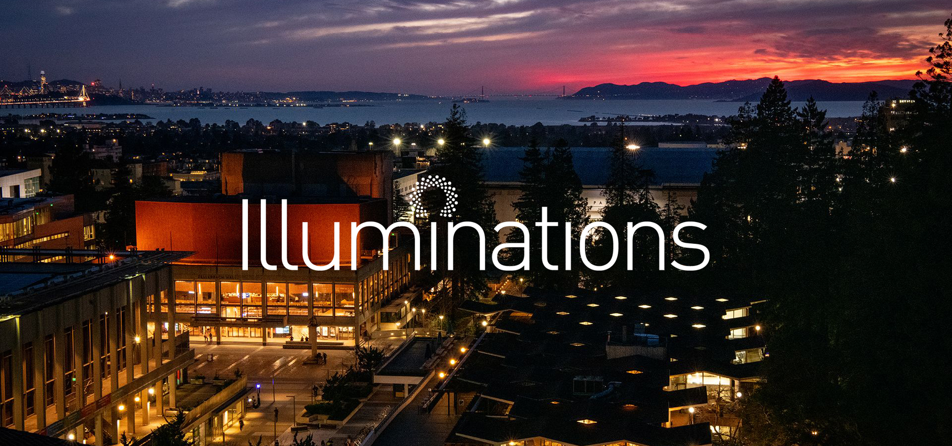 Illuminations at Sunset over Zellerbach Hall