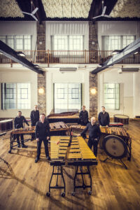 Colin Currie Group photographed with instruments