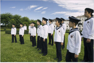 Vienna Boys Choir photographed in outdoors