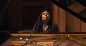 Michelle Cann with piano